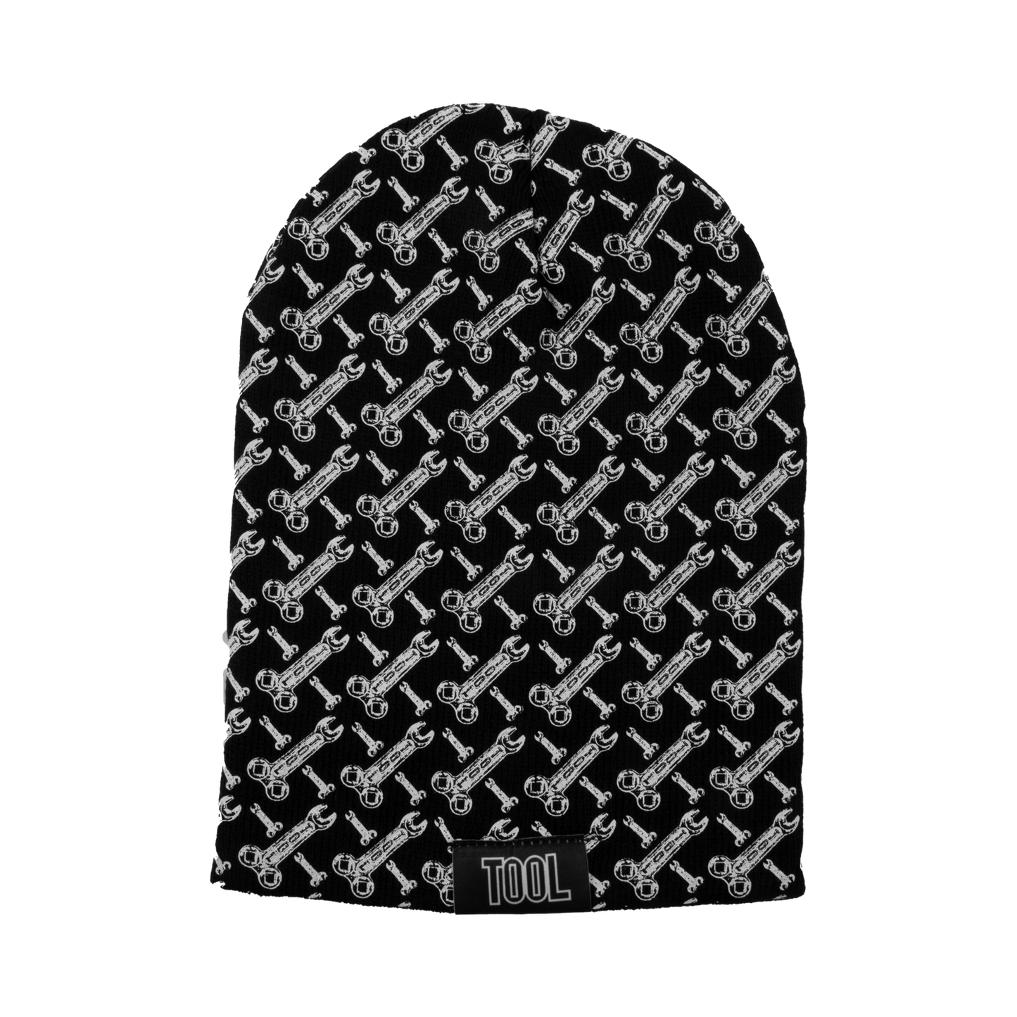 Tool Wrench Pattern Slouch Beanie