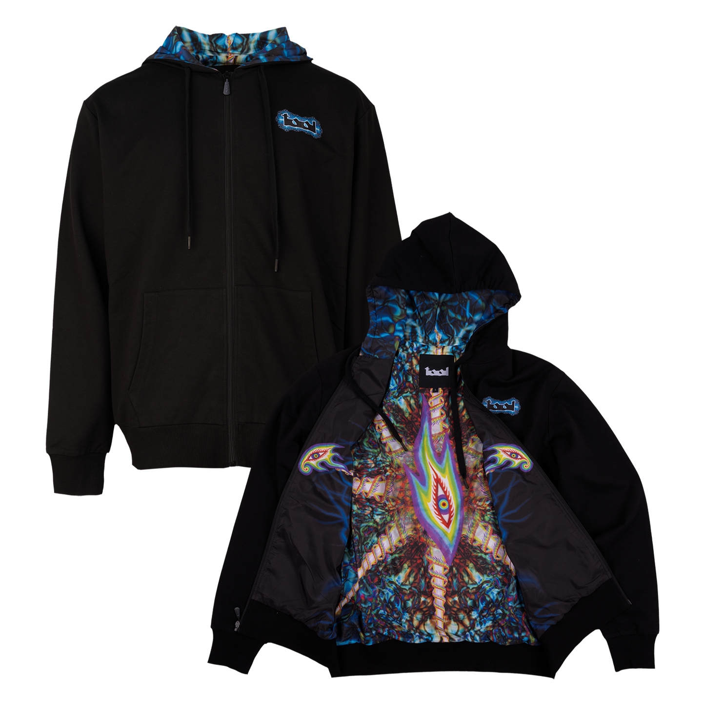 Lateralus Multicolor Nerve Endings Lined Zip Hoodie