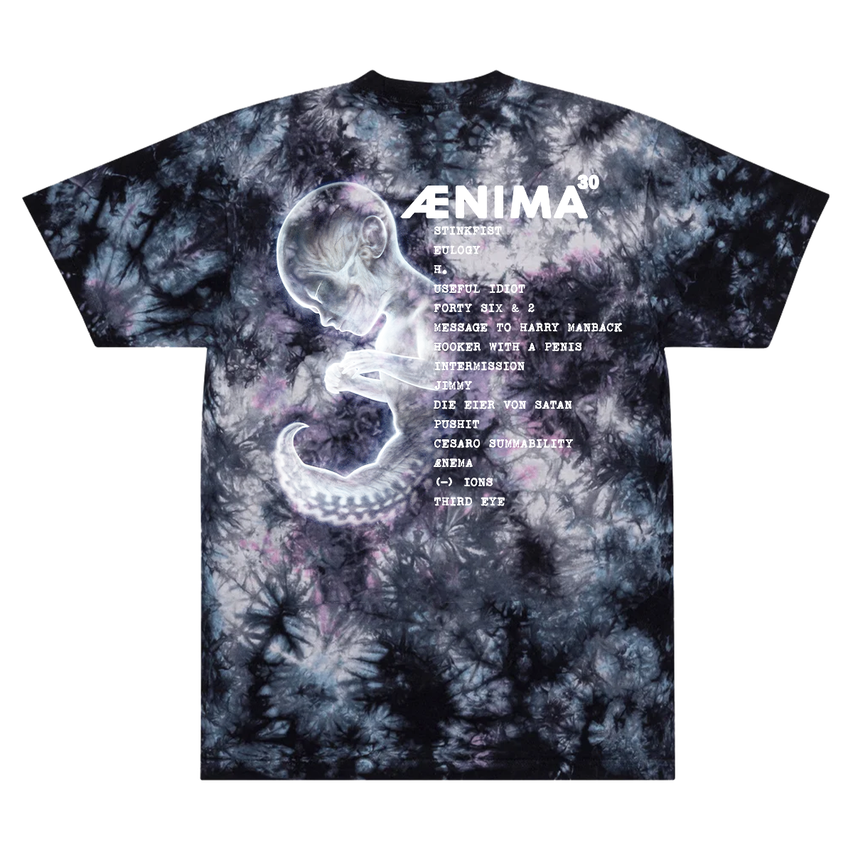Ænima30 Tracklist Tie Dye Oversized Tee