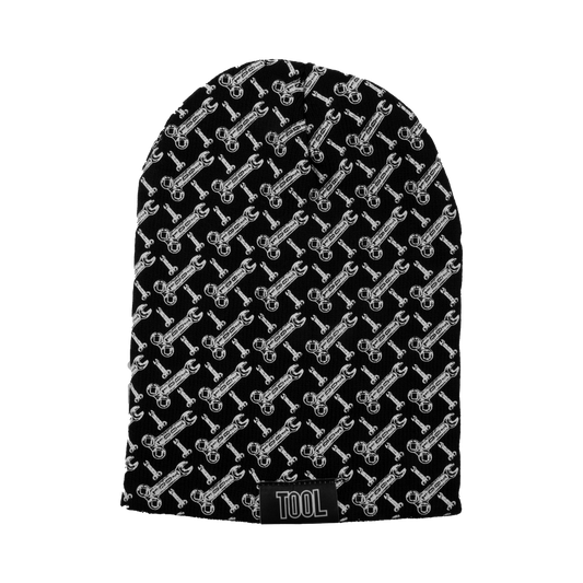 Tool Wrench Pattern Slouch Beanie