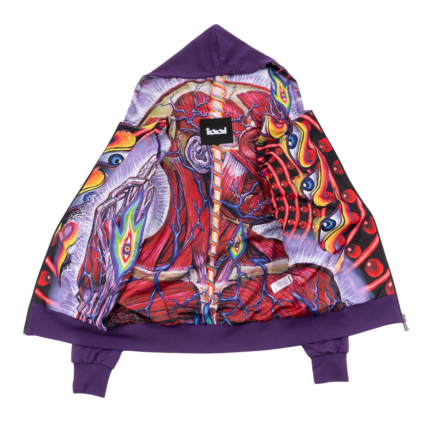 Lateralus Skinless Man Lined Zip Hoodie (Black, Camo, & Purple)