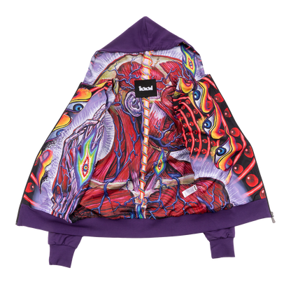 Lateralus Skinless Man Lined Zip Hoodie (Black, Camo, & Purple)