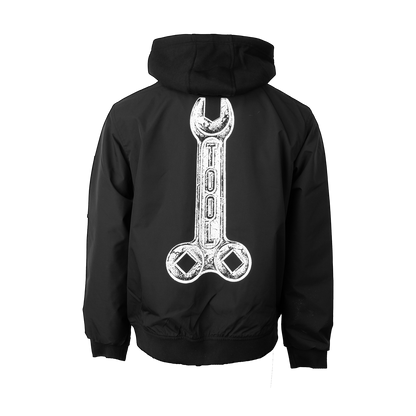 Tool Wrench Hooded Lined Bomber Jacket