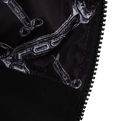 Tool Wrench Hooded Lined Bomber Jacket