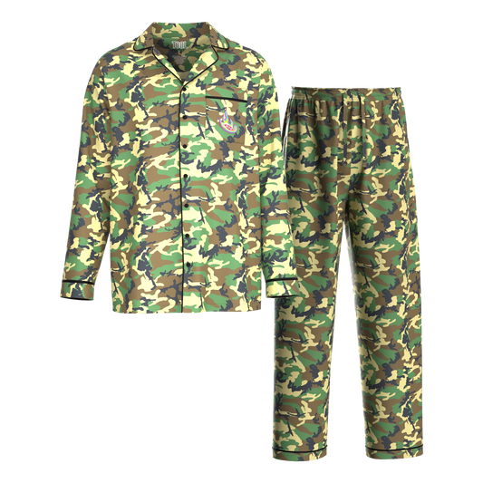 Eye Flame Green Camo Pajama Set