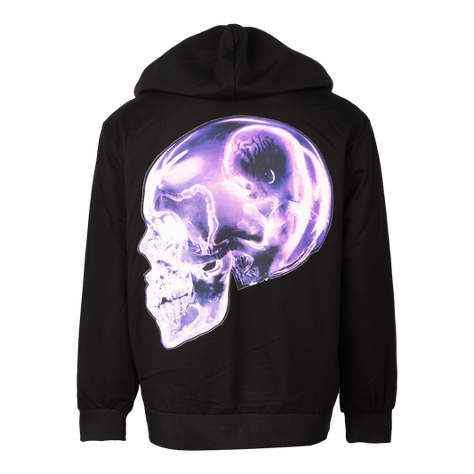 Fetus In Skull Maquette Lined Zip Hoodie