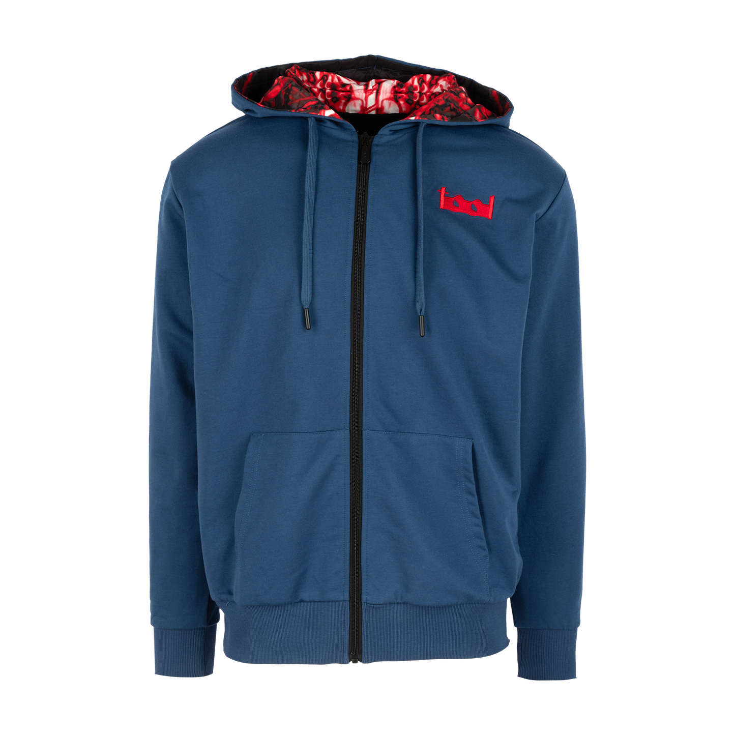 Lateralus Red Nerve Endings Lined Zip Hoodie (Black & Navy)