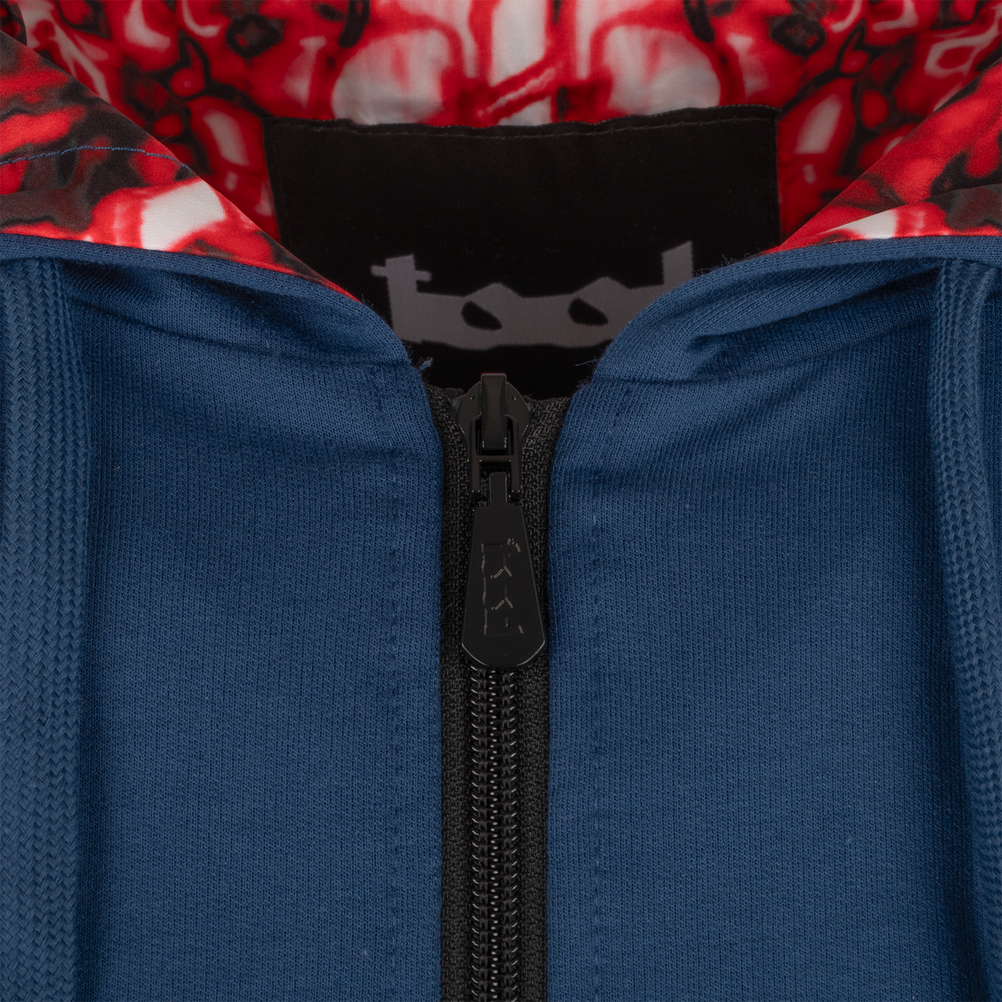 Lateralus Red Nerve Endings Lined Zip Hoodie (Black & Navy)