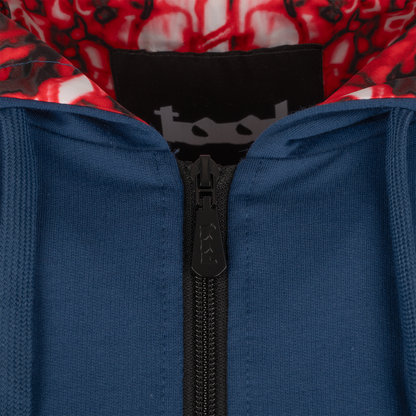 Lateralus Red Nerve Endings Lined Zip Hoodie (Black & Navy)