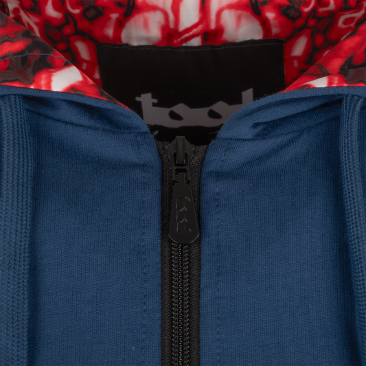 Lateralus Red Nerve Endings Lined Zip Hoodie (Black & Navy)