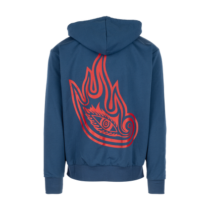 Lateralus Red Nerve Endings Lined Zip Hoodie (Black & Navy)