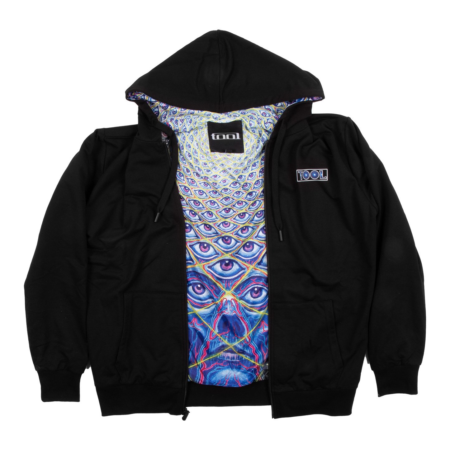 10,000 Days Full Color Circle Eyes Lined Zip Hoodie