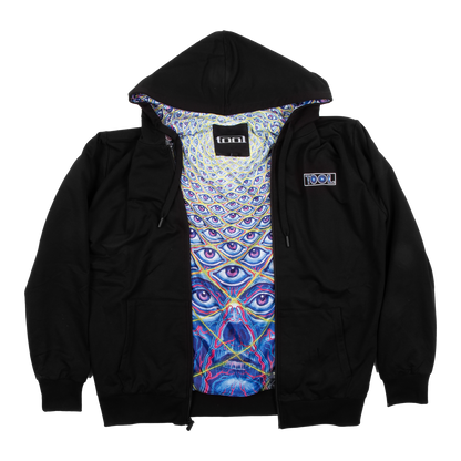 10,000 Days Full Color Circle Eyes Lined Zip Hoodie