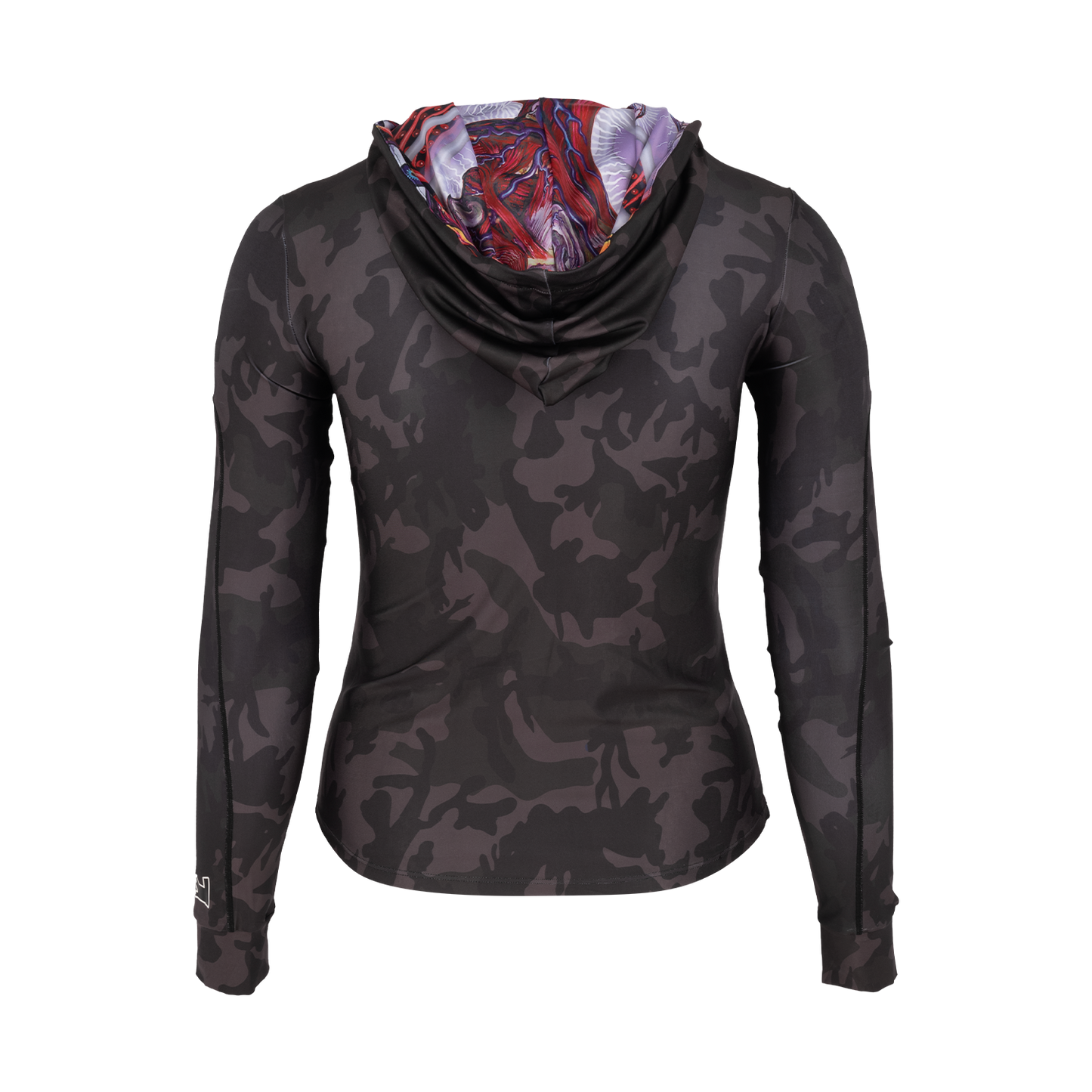 Lateralus Camo Womens Full Zip Hooded Run Top