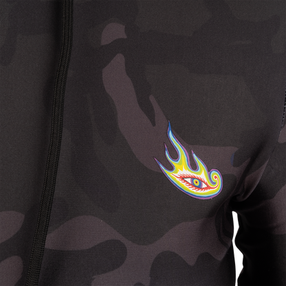 Lateralus Camo Womens Full Zip Hooded Run Top