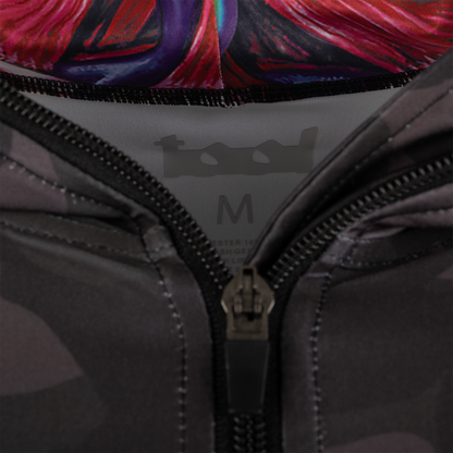 Lateralus Camo Womens Full Zip Hooded Run Top