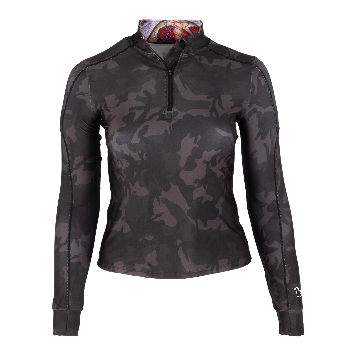 Lateralus Camo Women's Quarter Zip Run Top