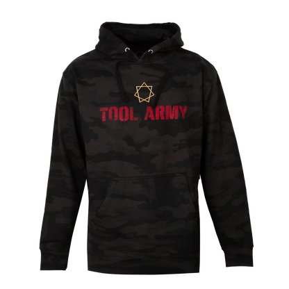 Tool Army  - Logo Black Camo Pullover Hoodie