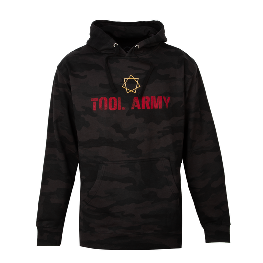 Tool Army  - Logo Black Camo Pullover Hoodie