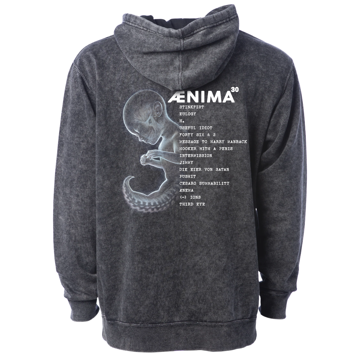 Ænima30 Tracklist Mineral Wash Pullover Hoodie