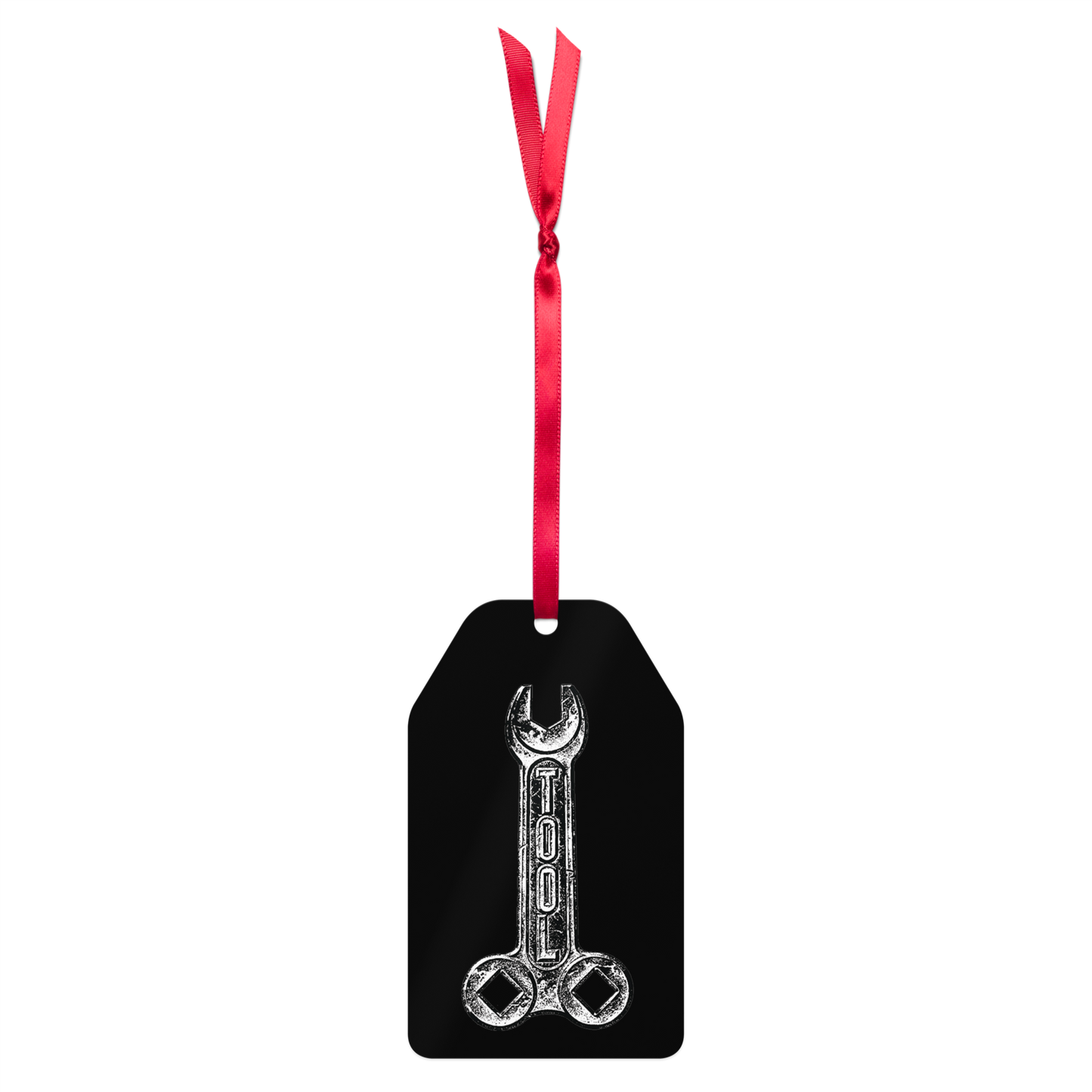 Wrench Tag Metal Ornament
