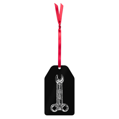 Wrench Tag Metal Ornament